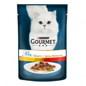 Gourmet Perle консерви для кішок з куркою і яловичиною в підливі 85г 574702