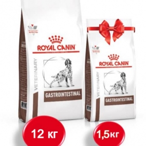 Акция Сухой корм Royal Canin Gastro Low Fat 12кг + 1,5кг в подарок - при нарушениях пищеварения