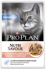 PRO PLAN NUTRISAVOUR Housecat с лососем в соусе 85 г