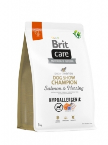 Brit Care Dog Hypoallergenic Dog Show Champion Сухой корм для выставочных собак с лососем и селедкой, 3 кг