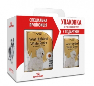 Акция Сухой корм Royal Canin Westie 3кг + 500г в подарок