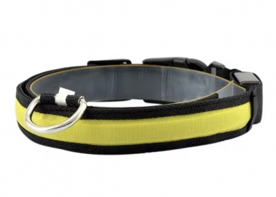 Нашийник USB нейлон, що світиться, M (2,5 см/37-46 см)