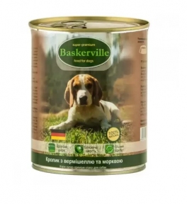 Baskerville Кролик/Вермишель/Морковь консервы для собак