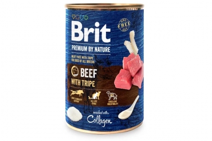 Brit Premium By Nature Beef with Tripe Вологий корм для собак з яловичиною та тельбухами