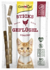 Gimpet Snack Мясные палочки для кошек птица 4шт/20г 420806