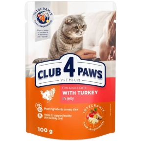 Club 4 Paws Premium индейка в желе для кошек 100 г Акция -12,5%