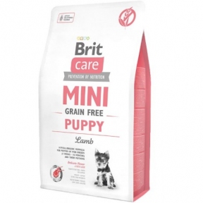 Brit Care GF Mini Puppy Lamb корм для цуценят дрібних порід 2кг + 2 павуча Brit Care Dog Mini Fillets
