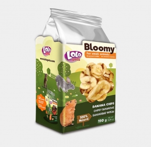 HERBAL для грызунов банановые чипсы 150 г Lolopets 74112