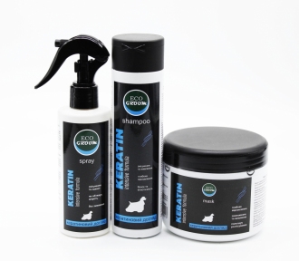 Набор для ухода за шерстью KERATIN (маска, спрей, шампунь) -20%  