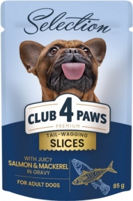 Акция Влажный корм Club 4 paws Selection 85г для собак малых пород с лососем и форелью 12шт + 12шт в подарок