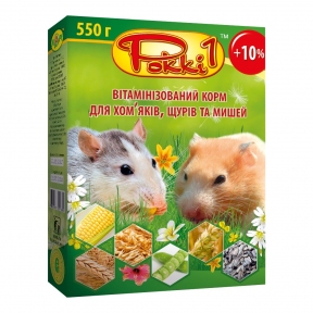 Корм Роккі-1 для хом'яків, мишей і щурів 550 гр, Лорі
