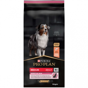 PRO PLAN Adult Medium Sensitive Skin Сухой корм для взрослых собак склонных к аллергии с лососем