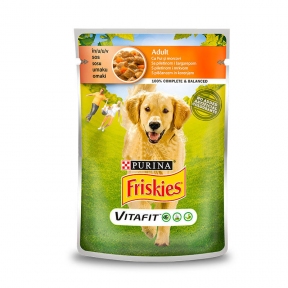 Friskies консерви для собак з куркою і морквою в підливі 100г Павуч 800847