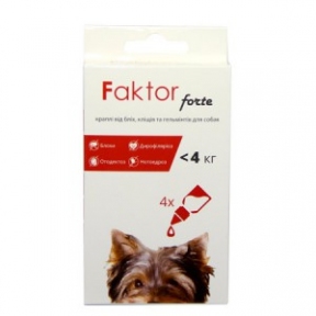 Faktor forte-краплі для собак від бліх, кліщів, гельмінтів
