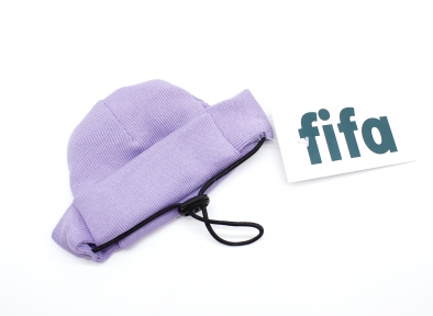 Шапка Бини трикотаж фиолетовая