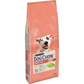 Dog Chow Sensitive корм для собак с лососем 14кг 488244
