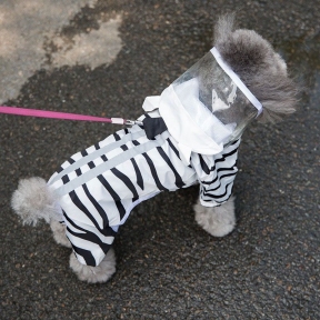 Дождевик Зебра прозрачный капюшон с ушками