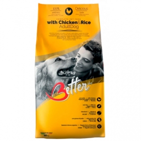 Better Adult Dog Chicken & Rice с курицей, 10 кг