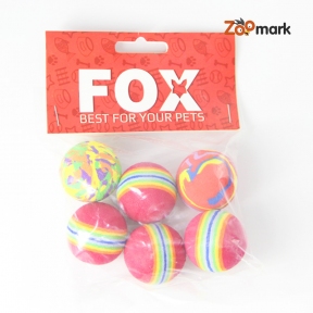 Набір іграшок для кішок 6 кольорових кульок