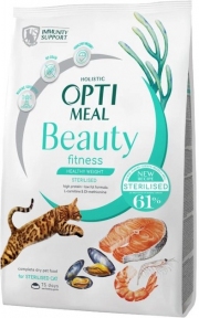 Акція-30% Optimeal Beauty Fitness із морепродуктами для стерилізованих кішок 1.5 кг