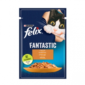 Felix Fantastic Влажный корм для котов с индейкой в желе, 85 г