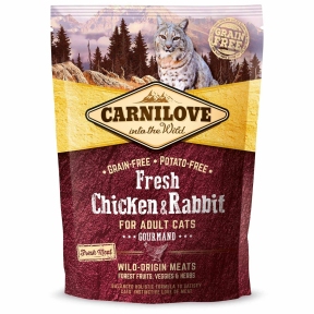 Carnilove Fresh Chicken Rabbit for Adult cats - Сухой корм для взрослых кошек с курицей и кроликом, 400  г