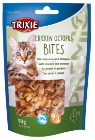 Premio Chicken Octopus Bites - лакомство для кошек курица/осьминог, Трикси 42704