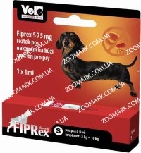 FIPRex 75 — капли на холку от клещей и блох для собак