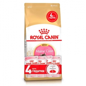 АКЦИЯ Royal Canin Maine Coon Kitten корм для котят мейн-кун 2 кг + 4 паучи