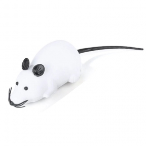 Мышь на радиоуправлении с пультом белая 28 х 6 см
