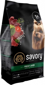 Savory Сухой корм для собак малых пород со свежим мясом ягненка
