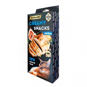 Лакомство для кошек Lucky Star Пюре из мяса индейки, 6х10 г