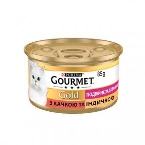 Gourmet Gold шматочки в підливі для котів із качкою та індичкою, 85 г