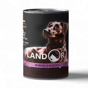 Landor консерва для собак всех пород ягненок с индейкой 400 г 539084