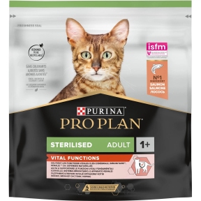 АКЦИЯ Purina Pro Plan Sterilised сухой корм с лососем для стерилизованных кошек 400 гр