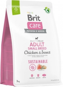 Brit Care Dog Sustainable Adult Small Breed Корм для собак малых пород с курицей и насекомыми
