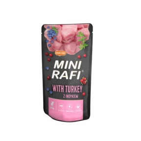 Консерва Dolina Noteci Rafi мини паштет для собак (индейка/черника/клюква), 150 г