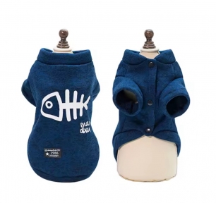 Светр риб'ячий скелет синій