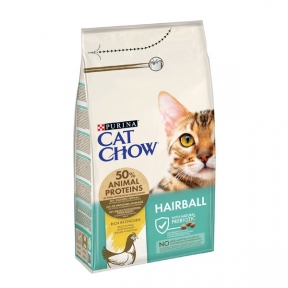Cat Chow Hairball Control сухой корм для кошек против образования шерстяных комком в пищеварительном тракте с курицей