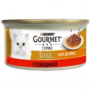 Gourmet Gold де-люкс в соусе с говядиной 85г