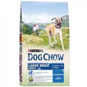 Dog Chow 14кг для щенков крупных пород, индюшка