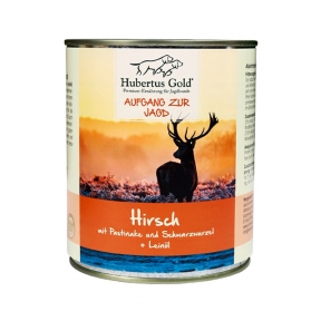 Hubertus Gold консерви для собак з олениною, пастернаком, чорним коренем і лляною олією 800 гр 118484