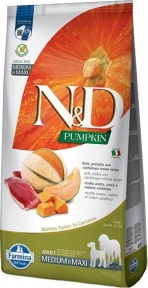 Farmina N&D Grain Free Pumpkin Duck and Cantaloupe Adult Medium & Maxi Фармина корм для собак средних и крупных пород Утка, Тыква, Дыня 12 кг