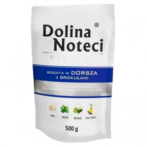 Dolina Noteci Premium консервы для собак пауч треска и брокколи 500гр 300816