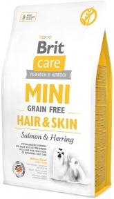 Brit Care Mini Grain Free Hair&Skin сухой корм для взрослых собак миниатюрных пород 2 кг