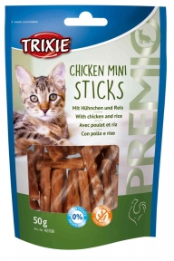 Premio Chicken Mini Sticks — лакомство для кошек с курицей и рисом, Трикси 42708