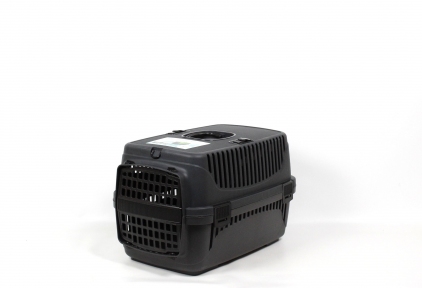 Переноска пластикова чорна, 55х36х35 см