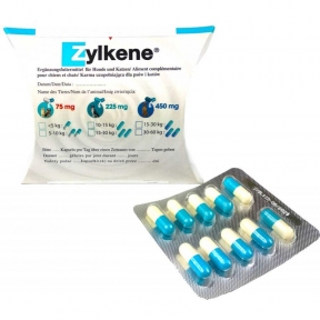 Зилкене успокаивающее средство казеин-производное, 10 капсул 1шт на 15кг 1 раз в день, Ветокинол