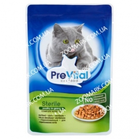 Консерва PreVital для стерилизованных кошек 100 гр