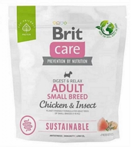 Brit Care Dog Sustainable Adult Small Breed Корм для собак малых пород с курицей и насекомыми